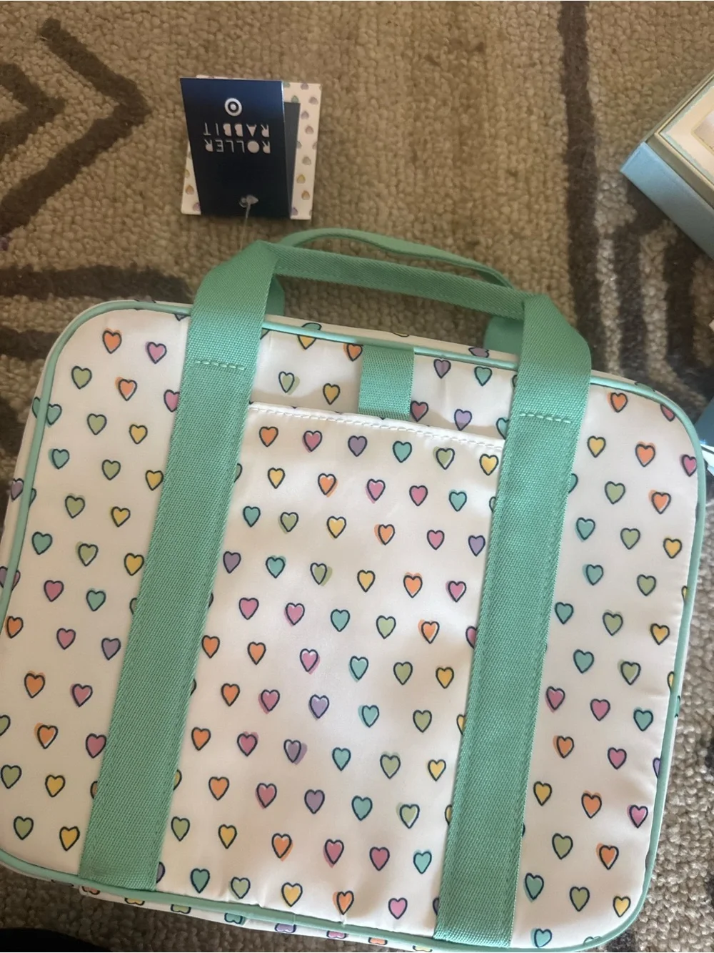 Roller Rabbit x Target Disco Hearts Wave Hanging Toiletry Bag NWT - Picture 4 of 8